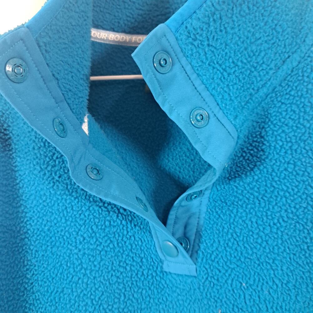 Tek Gear Snap Front Sherpa Pullover Blue Color Block Women's Medium - Picture 3 of 6